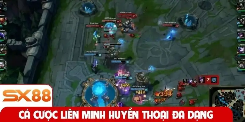 Cá cược Liên Minh Huyền Thoại đa dạng
