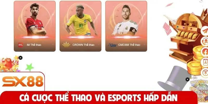 Cá cược thể thao và esports hấp dẫn