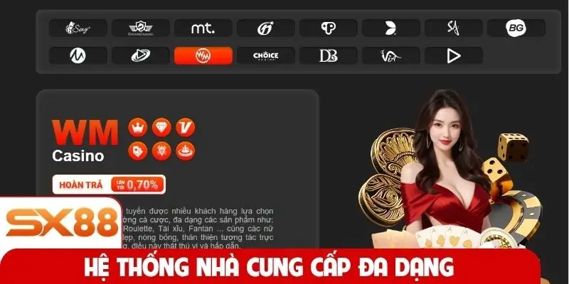 Hệ thống nhà cung cấp đa dạng