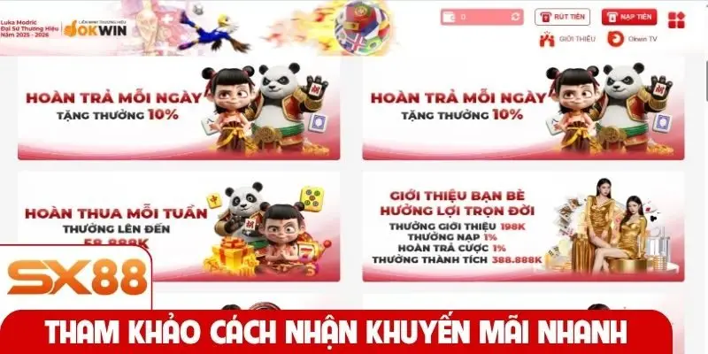 Tham khảo cách nhận khuyến mãi nhanh từ SX88