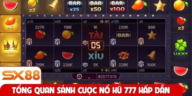 Tổng quan sảnh cược nổ hũ 777 hấp dẫn